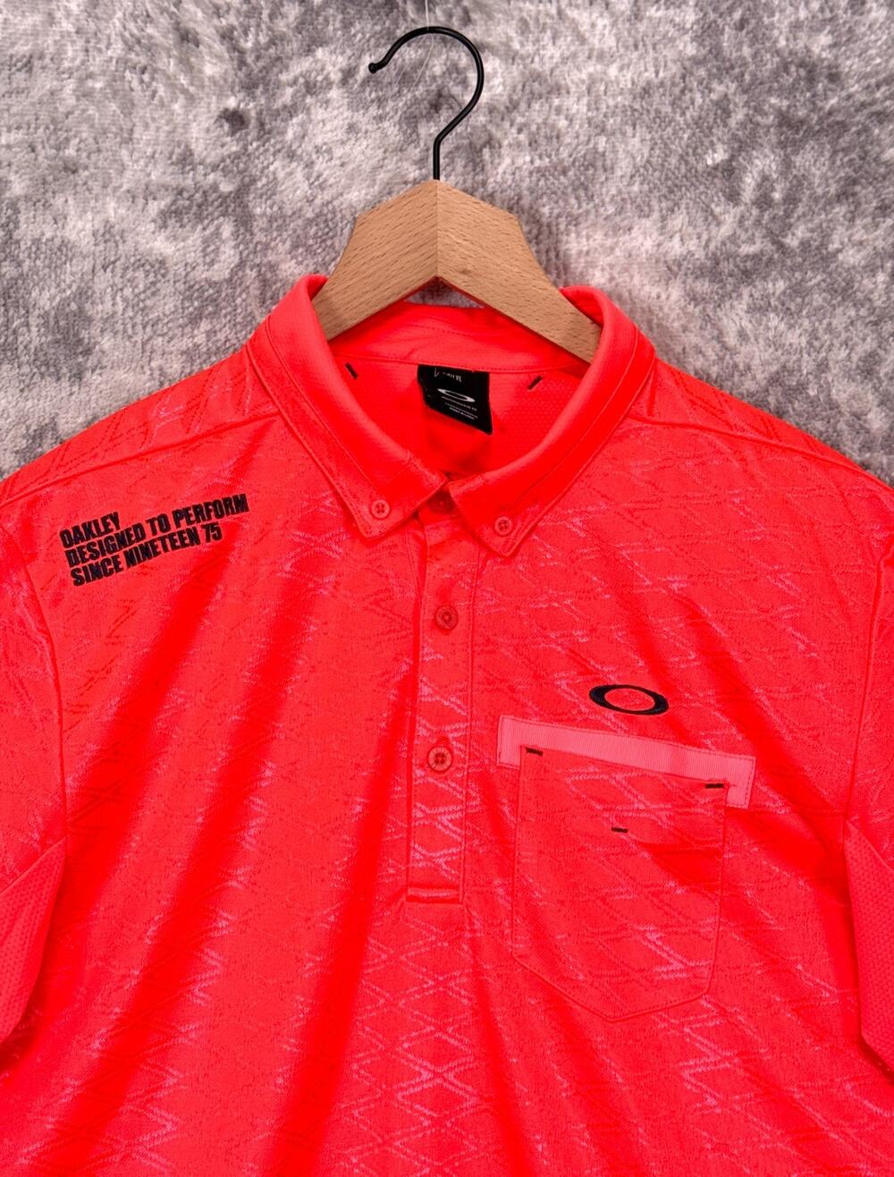 Oakley Golf Polo XL Mens Japanese Exclusive Pink Jacquard Performance